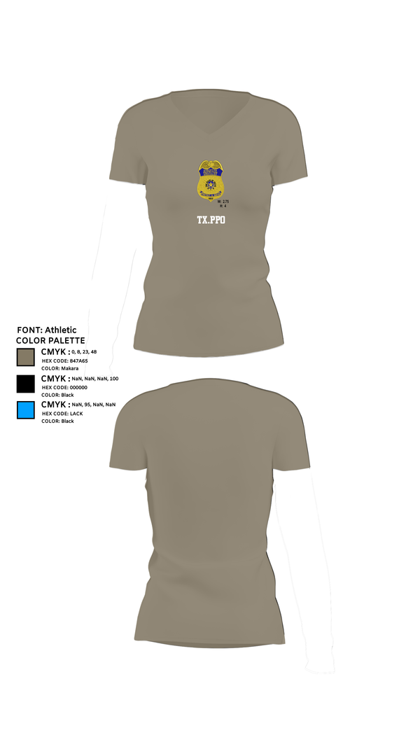 Womens Short Sleeve Vneck Shirt, TX.PPO, , Teamtime, Team time, sublimation, custom sports apparel, team uniforms, spirit wear, spiritwear, sports uniforms, custom shirts, team store, custom team store, fundraiser sports, apparel fundraiser