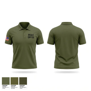 Short Sleeve Performance Polo, 883rd QM CO, Army, Teamtime, Team time, sublimation, custom sports apparel, team uniforms, spirit wear, spiritwear, sports uniforms, custom shirts, team store, custom team store, fundraiser sports, apparel fundraiser