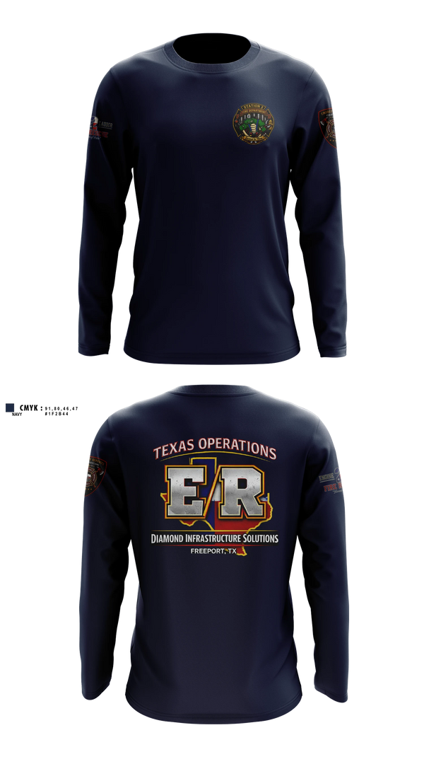 Long Sleeve Performance Shirt, Station 2, Fire Department, Teamtime, Team time, sublimation, custom sports apparel, team uniforms, spirit wear, spiritwear, sports uniforms, custom shirts, team store, custom team store, fundraiser sports, apparel fundraiser