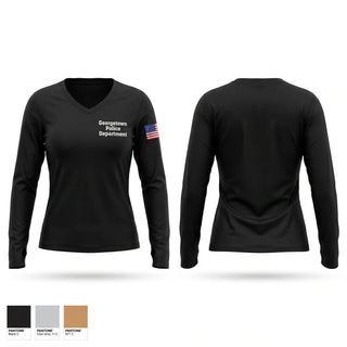 Womens Long Sleeve Vneck Shirt, Georgetown Police Department, Police, Teamtime, Team time, sublimation, custom sports apparel, team uniforms, spirit wear, spiritwear, sports uniforms, custom shirts, team store, custom team store, fundraiser sports, apparel fundraiser