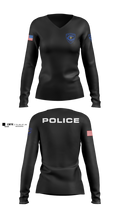 Colcord Police Dept 92733456 Women's Long Sleeve V-neck Shirt - 100