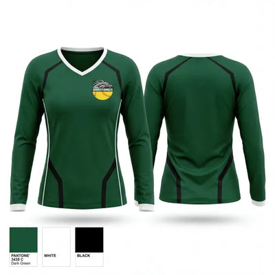 Lady Mustangs 21976044 Women's Long Sleeve V-neck Shirt - 1