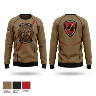 Crew Neck Sweatshirt, 55 SFS K9, Air Force, Teamtime, Team time, sublimation, custom sports apparel, team uniforms, spirit wear, spiritwear, sports uniforms, custom shirts, team store, custom team store, fundraiser sports, apparel fundraiser