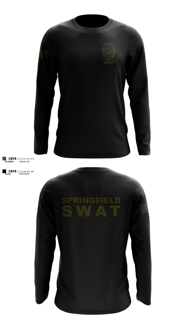 Long Sleeve Performance Shirt, Springfield Ohio SWAT, Police, Teamtime, Team time, sublimation, custom sports apparel, team uniforms, spirit wear, spiritwear, sports uniforms, custom shirts, team store, custom team store, fundraiser sports, apparel fundraiser