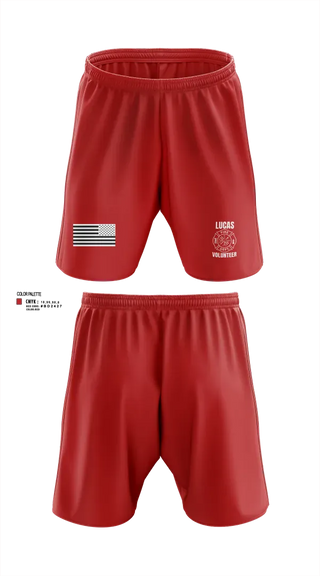 Athletic Shorts With Pockets, Lucas Volunteer Fire Department, Fire Department, Teamtime, Team time, sublimation, custom sports apparel, team uniforms, spirit wear, spiritwear, sports uniforms, custom shirts, team store, custom team store, fundraiser sports, apparel fundraiser