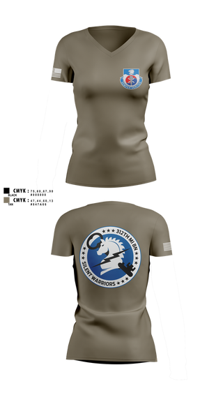 Womens Short Sleeve Vneck Shirt, 312th Military Intelligence Battalion, , Teamtime, Team time, sublimation, custom sports apparel, team uniforms, spirit wear, spiritwear, sports uniforms, custom shirts, team store, custom team store, fundraiser sports, apparel fundraiser