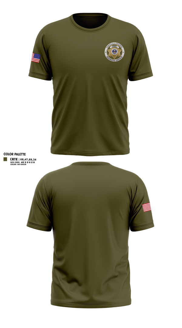Costilla County Sheriff's Office Old School Cotton Feel Shirt - 11