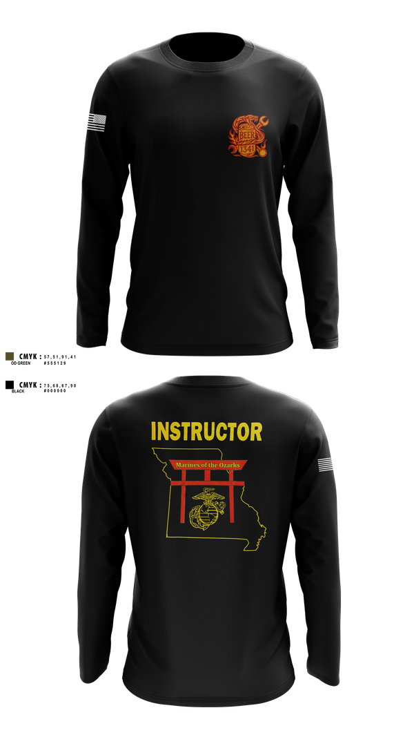 Long Sleeve Performance Shirt, MARCOR DET FLW, , Teamtime, Team time, sublimation, custom sports apparel, team uniforms, spirit wear, spiritwear, sports uniforms, custom shirts, team store, custom team store, fundraiser sports, apparel fundraiser
