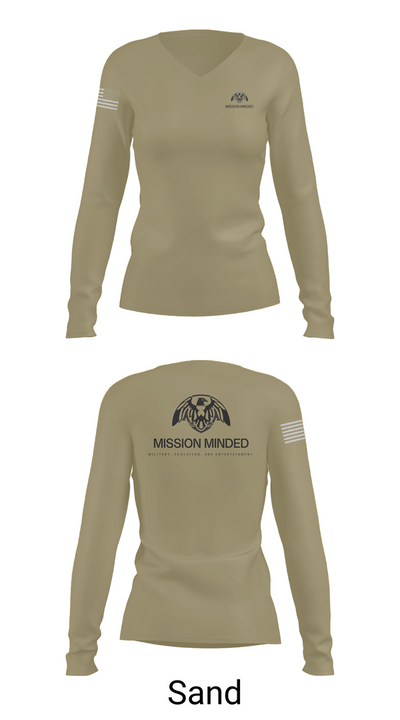 Mission Minded 89727242 Women's Long Sleeve V-neck Shirt - 97