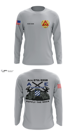 Long Sleeve Performance Shirt, Aco 87th DSSB, Army, Teamtime, Team time, sublimation, custom sports apparel, team uniforms, spirit wear, spiritwear, sports uniforms, custom shirts, team store, custom team store, fundraiser sports, apparel fundraiser