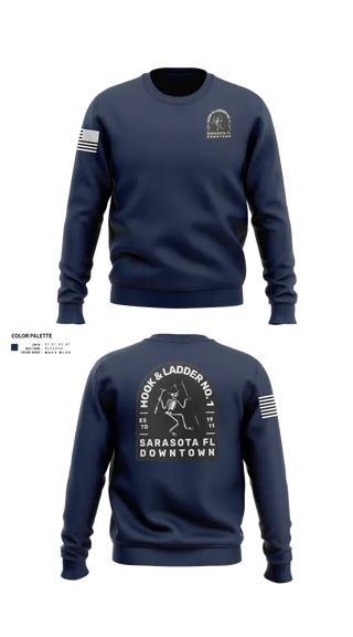 Crew Neck Sweatshirt, Sarasota county fire dept sta 1, Fire Department, Teamtime, Team time, sublimation, custom sports apparel, team uniforms, spirit wear, spiritwear, sports uniforms, custom shirts, team store, custom team store, fundraiser sports, apparel fundraiser