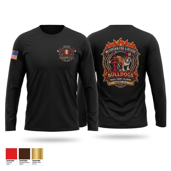 Long Sleeve Performance Shirt, McCurtain VFD, Fire Department, Teamtime, Team time, sublimation, custom sports apparel, team uniforms, spirit wear, spiritwear, sports uniforms, custom shirts, team store, custom team store, fundraiser sports, apparel fundraiser
