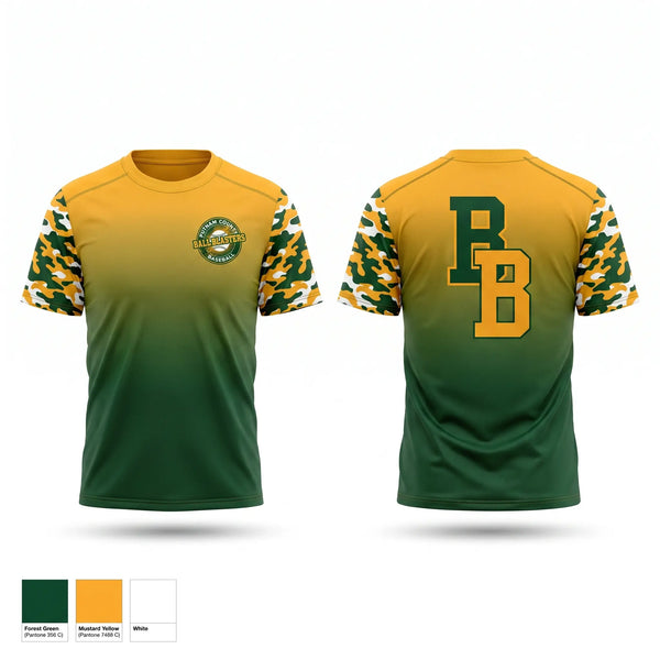 Soft Poly Tee Cotton Like Feel, Ball Blasters, Baseball, Teamtime, Team time, sublimation, custom sports apparel, team uniforms, spirit wear, spiritwear, sports uniforms, custom shirts, team store, custom team store, fundraiser sports, apparel fundraiser