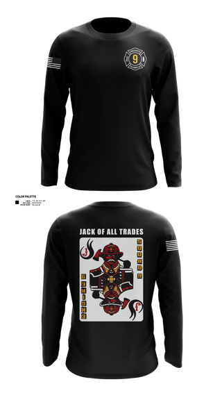 Long Sleeve Performance Shirt, Station 9, Fire Department, Teamtime, Team time, sublimation, custom sports apparel, team uniforms, spirit wear, spiritwear, sports uniforms, custom shirts, team store, custom team store, fundraiser sports, apparel fundraiser