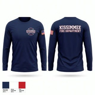 Long Sleeve Performance Shirt, Kissimmee fire department, Fire Department, Teamtime, Team time, sublimation, custom sports apparel, team uniforms, spirit wear, spiritwear, sports uniforms, custom shirts, team store, custom team store, fundraiser sports, apparel fundraiser
