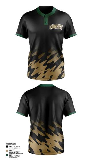 Two Button Baseball Jersey, Galena Forest, Baseball, Teamtime, Team time, sublimation, custom sports apparel, team uniforms, spirit wear, spiritwear, sports uniforms, custom shirts, team store, custom team store, fundraiser sports, apparel fundraiser