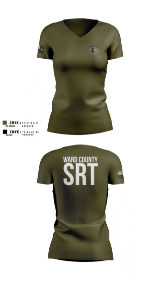 Womens Short Sleeve Vneck Shirt, WARD COUNTY SRT, Police, Teamtime, Team time, sublimation, custom sports apparel, team uniforms, spirit wear, spiritwear, sports uniforms, custom shirts, team store, custom team store, fundraiser sports, apparel fundraiser