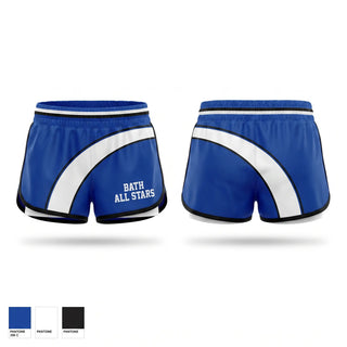 Womens Shorts, Bath All Stars, Baseball, Teamtime, Team time, sublimation, custom sports apparel, team uniforms, spirit wear, spiritwear, sports uniforms, custom shirts, team store, custom team store, fundraiser sports, apparel fundraiser