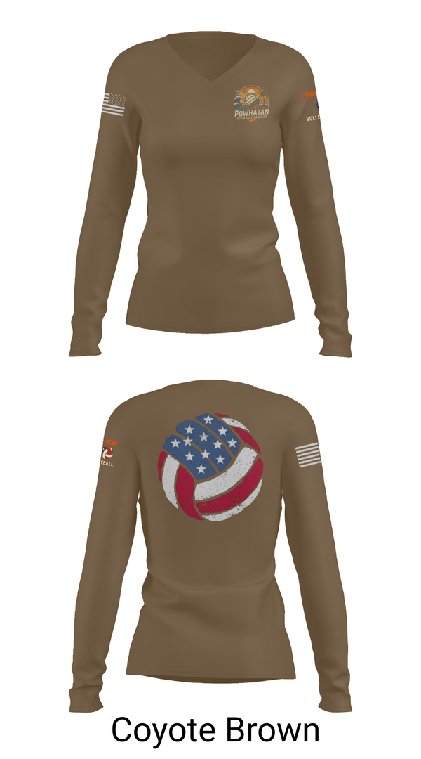 Womens Long Sleeve Vneck Shirt, VB, Women's Volleyball, Teamtime, Team time, sublimation, custom sports apparel, team uniforms, spirit wear, spiritwear, sports uniforms, custom shirts, team store, custom team store, fundraiser sports, apparel fundraiser