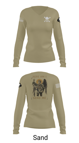Womens Long Sleeve Vneck Shirt, Charlie Co., , Teamtime, Team time, sublimation, custom sports apparel, team uniforms, spirit wear, spiritwear, sports uniforms, custom shirts, team store, custom team store, fundraiser sports, apparel fundraiser
