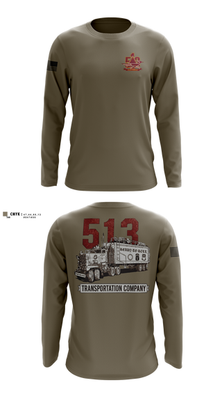 Long Sleeve Performance Shirt, 513th Transportation Company, Army, Teamtime, Team time, sublimation, custom sports apparel, team uniforms, spirit wear, spiritwear, sports uniforms, custom shirts, team store, custom team store, fundraiser sports, apparel fundraiser