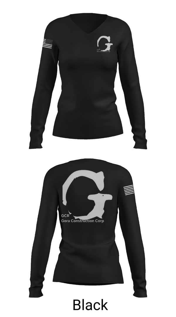 Womens Long Sleeve Vneck Shirt, GCR Gora Corp, , Teamtime, Team time, sublimation, custom sports apparel, team uniforms, spirit wear, spiritwear, sports uniforms, custom shirts, team store, custom team store, fundraiser sports, apparel fundraiser