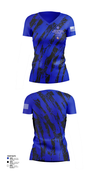 Womens Short Sleeve Vneck Shirt, Mansfield Martial Arts Center, , Teamtime, Team time, sublimation, custom sports apparel, team uniforms, spirit wear, spiritwear, sports uniforms, custom shirts, team store, custom team store, fundraiser sports, apparel fundraiser