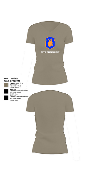 Womens Short Sleeve Vneck Shirt, 98th training div, , Teamtime, Team time, sublimation, custom sports apparel, team uniforms, spirit wear, spiritwear, sports uniforms, custom shirts, team store, custom team store, fundraiser sports, apparel fundraiser