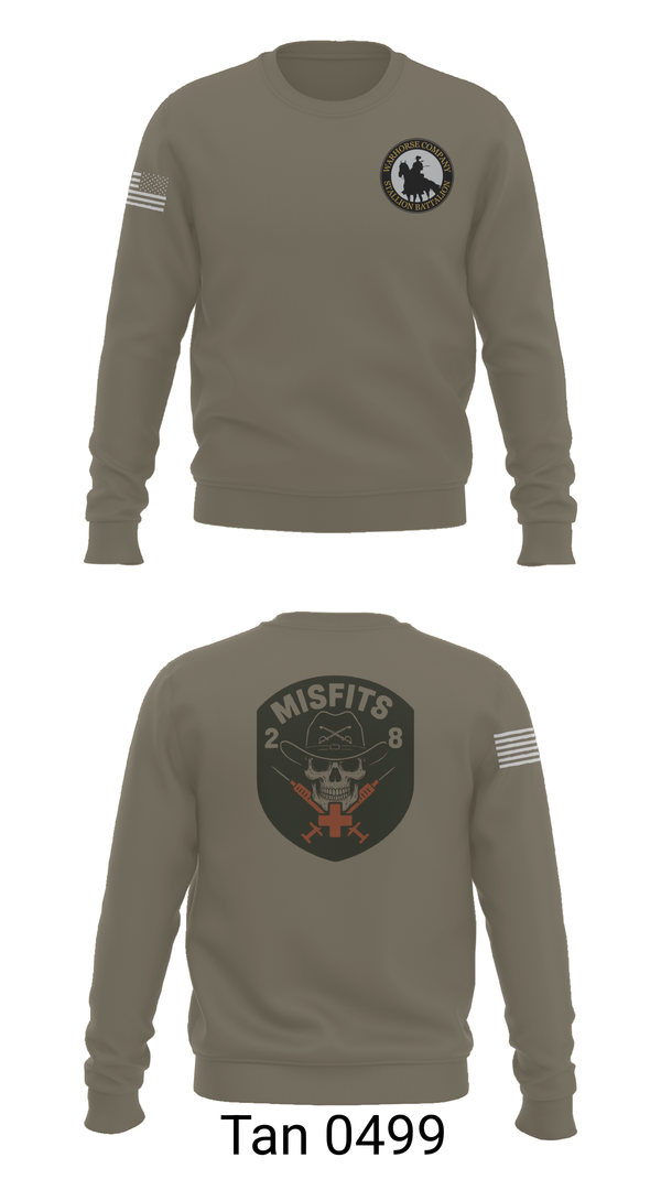 Crew Neck Sweatshirt, 2-8 Cav, HHC, Medic Platoon, , Teamtime, Team time, sublimation, custom sports apparel, team uniforms, spirit wear, spiritwear, sports uniforms, custom shirts, team store, custom team store, fundraiser sports, apparel fundraiser