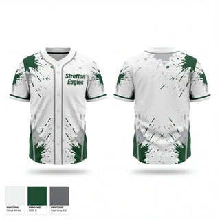 Full Button Baseball Jersey, Stratton Eagles, Baseball, Teamtime, Team time, sublimation, custom sports apparel, team uniforms, spirit wear, spiritwear, sports uniforms, custom shirts, team store, custom team store, fundraiser sports, apparel fundraiser