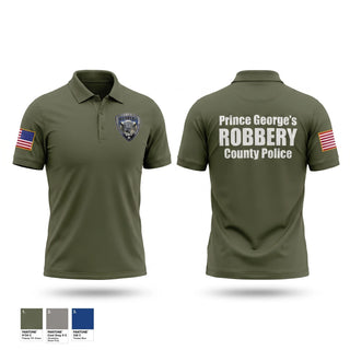 Short Sleeve Performance Polo, Prince George's County Police Robbery Unit, Police, Teamtime, Team time, sublimation, custom sports apparel, team uniforms, spirit wear, spiritwear, sports uniforms, custom shirts, team store, custom team store, fundraiser sports, apparel fundraiser