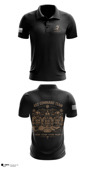 Short Sleeve Performance Polo, 452 MED DET, Army, Teamtime, Team time, sublimation, custom sports apparel, team uniforms, spirit wear, spiritwear, sports uniforms, custom shirts, team store, custom team store, fundraiser sports, apparel fundraiser