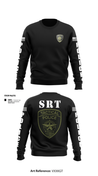 Crew Neck Sweatshirt, GAINESVILLE PD SRT, Police, Teamtime, Team time, sublimation, custom sports apparel, team uniforms, spirit wear, spiritwear, sports uniforms, custom shirts, team store, custom team store, fundraiser sports, apparel fundraiser