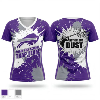 Womens Short Sleeve Vneck Shirt, Meade High School Trap TeamMeade High School Trap Team, Spirit Store, Teamtime, Team time, sublimation, custom sports apparel, team uniforms, spirit wear, spiritwear, sports uniforms, custom shirts, team store, custom team store, fundraiser sports, apparel fundraiser