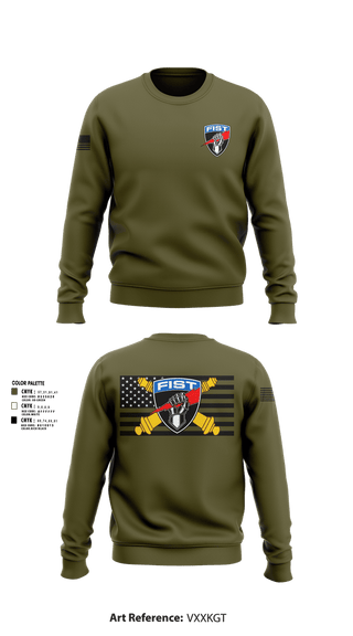 Crew Neck Sweatshirt, 1/78th FA Bn, Army, Teamtime, Team time, sublimation, custom sports apparel, team uniforms, spirit wear, spiritwear, sports uniforms, custom shirts, team store, custom team store, fundraiser sports, apparel fundraiser