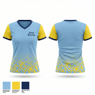 Womens Short Sleeve Vneck Shirt, Enid Bruins, Softball, Teamtime, Team time, sublimation, custom sports apparel, team uniforms, spirit wear, spiritwear, sports uniforms, custom shirts, team store, custom team store, fundraiser sports, apparel fundraiser