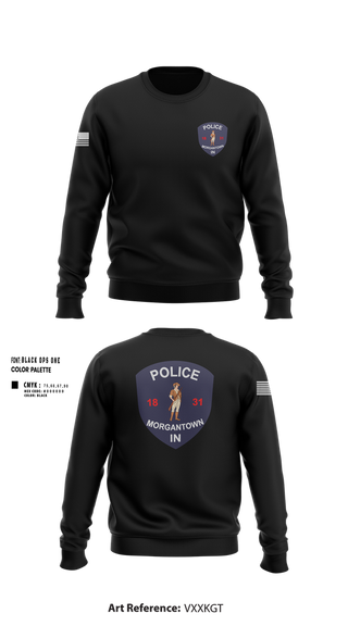 Crew Neck Sweatshirt, Morgantown Police Department, Police, Teamtime, Team time, sublimation, custom sports apparel, team uniforms, spirit wear, spiritwear, sports uniforms, custom shirts, team store, custom team store, fundraiser sports, apparel fundraiser