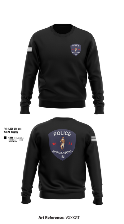 Morgantown Police Department 83325246 Crew Neck Sweatshirt - 103