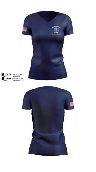 Womens Short Sleeve Vneck Shirt, North Runnels EMS, EMS/EMT, Teamtime, Team time, sublimation, custom sports apparel, team uniforms, spirit wear, spiritwear, sports uniforms, custom shirts, team store, custom team store, fundraiser sports, apparel fundraiser