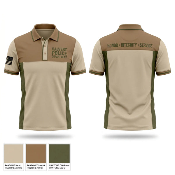 Short Sleeve Performance Polo, CALVERT POLICE DEPARTMENT, Police, Teamtime, Team time, sublimation, custom sports apparel, team uniforms, spirit wear, spiritwear, sports uniforms, custom shirts, team store, custom team store, fundraiser sports, apparel fundraiser