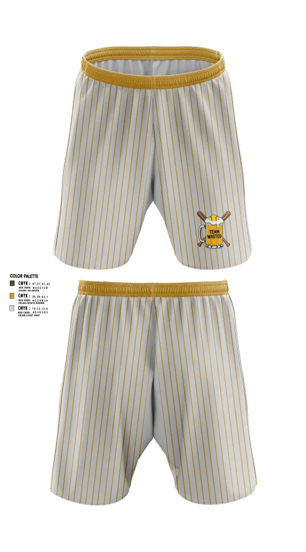 Athletic Shorts With Pockets, Team Wasted, Softball, Teamtime, Team time, sublimation, custom sports apparel, team uniforms, spirit wear, spiritwear, sports uniforms, custom shirts, team store, custom team store, fundraiser sports, apparel fundraiser