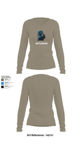 Battlehawks 56996020 Women's Long Sleeve V-neck Shirt - 62