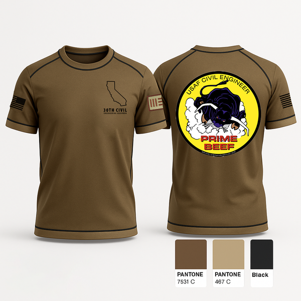 Short Sleeve Performance Shirt, 30th civil engineering squadron, , Teamtime, Team time, sublimation, custom sports apparel, team uniforms, spirit wear, spiritwear, sports uniforms, custom shirts, team store, custom team store, fundraiser sports, apparel fundraiser