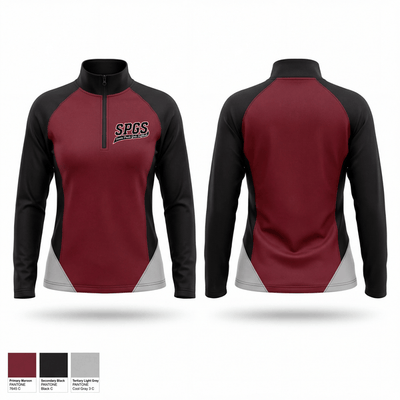 Santa Paula Girls Softball 69929365 Quarter Zip Jacket - 1