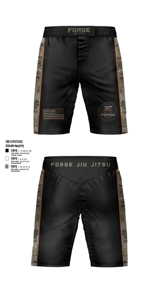 Fight Shorts, Forge Jiu Jitsu, , Teamtime, Team time, sublimation, custom sports apparel, team uniforms, spirit wear, spiritwear, sports uniforms, custom shirts, team store, custom team store, fundraiser sports, apparel fundraiser