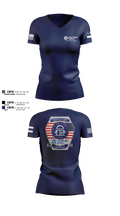 GMR Georgia Honor Guard 55401416 Women's Short Sleeve V-neck Shirt - 9