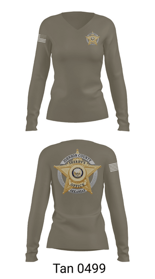 Womens Long Sleeve Vneck Shirt, Johnson County Sheriff’s Office, Police, Teamtime, Team time, sublimation, custom sports apparel, team uniforms, spirit wear, spiritwear, sports uniforms, custom shirts, team store, custom team store, fundraiser sports, apparel fundraiser