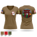 247TH Military Police Detachment Women's Short Sleeve V-neck Shirt - 1