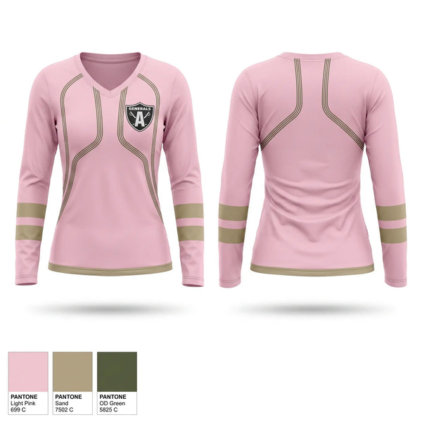 Womens Long Sleeve Vneck Shirt, Annistown, , Teamtime, Team time, sublimation, custom sports apparel, team uniforms, spirit wear, spiritwear, sports uniforms, custom shirts, team store, custom team store, fundraiser sports, apparel fundraiser