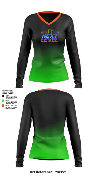 Womens Long Sleeve Vneck Shirt, NEXT LEVEL, Softball, Teamtime, Team time, sublimation, custom sports apparel, team uniforms, spirit wear, spiritwear, sports uniforms, custom shirts, team store, custom team store, fundraiser sports, apparel fundraiser